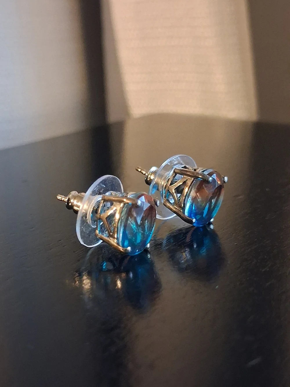 Aqua Terra Costa Quartz Platinum Over 925 Solitaire Stud Earrings 4.50 CTW